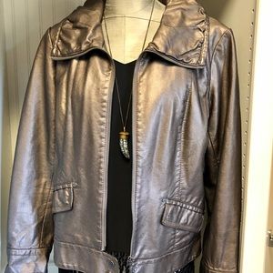 Chico’s metallic bronze jacket size 1